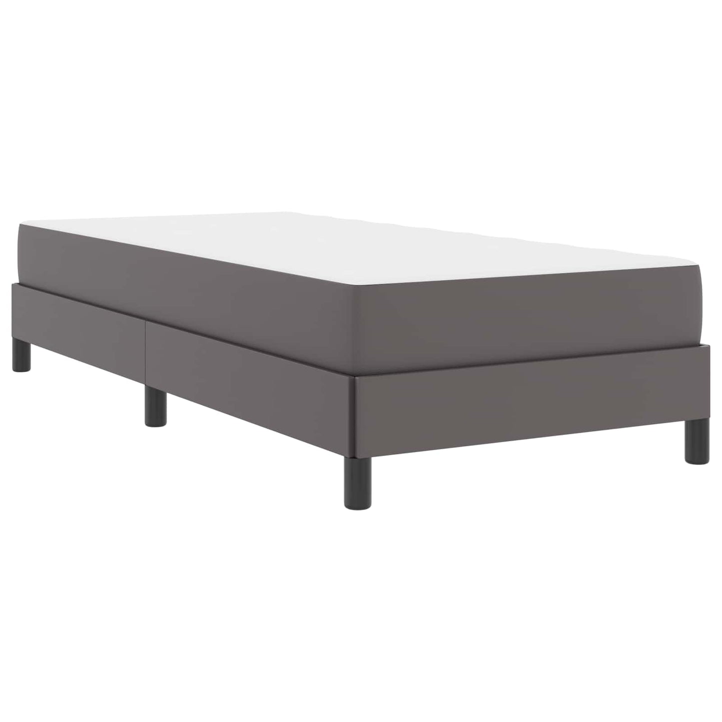 vidaXL Σκελετός Κρεβατιού με στρώμα Γκρι 100 x 200 cm ύφασμα