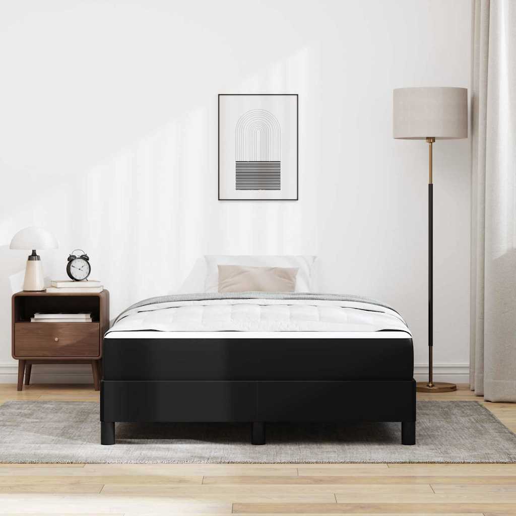 vidaXL Σκελετός Κρεβατιού με στρώμα Μαύρο 120 x 190 cm ύφασμα