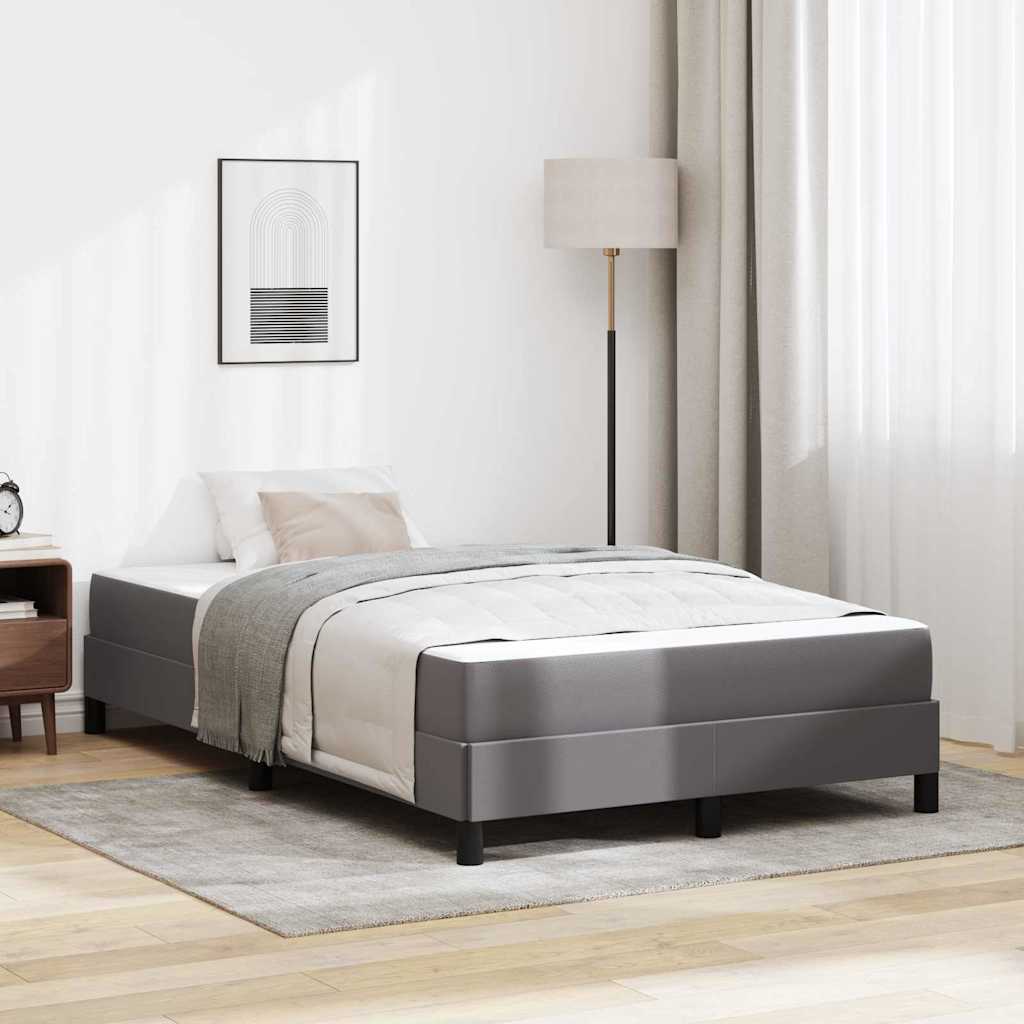 vidaXL Σκελετός Κρεβατιού με στρώμα Γκρι 120 x 190 cm ύφασμα