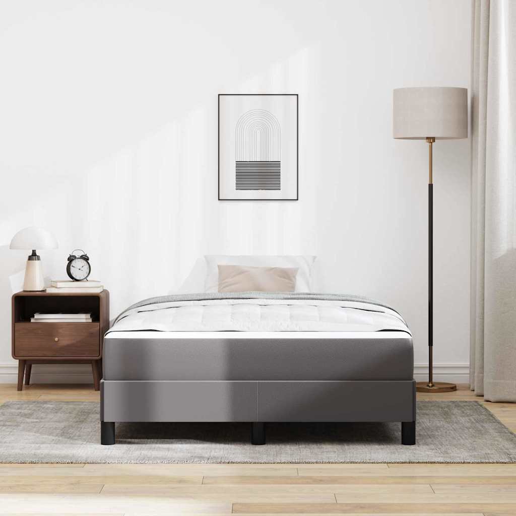 vidaXL Σκελετός Κρεβατιού με στρώμα Γκρι 120 x 190 cm ύφασμα