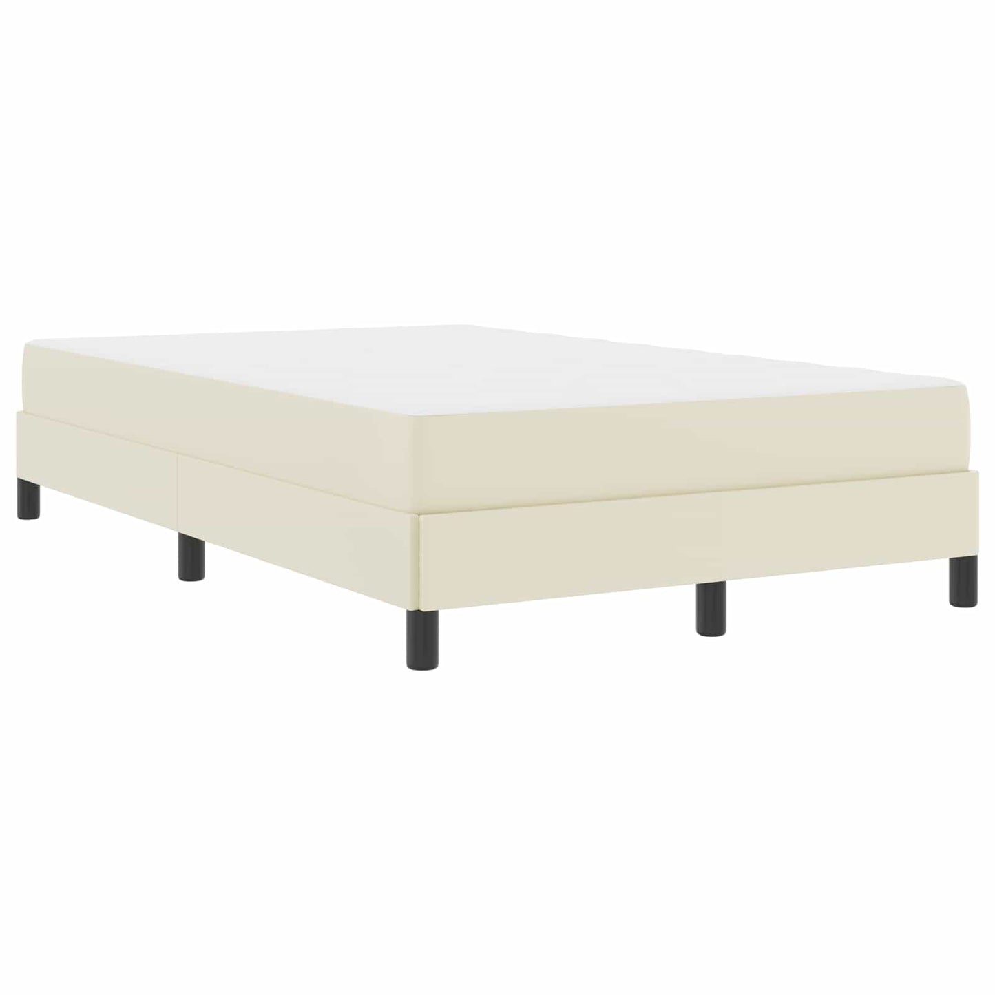vidaXL Σκελετός Κρεβατιού με στρώμα Κρεμ 120 x 200 cm ύφασμα