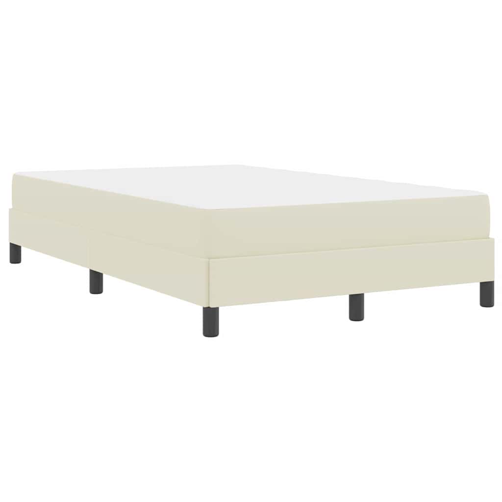 vidaXL Σκελετός Κρεβατιού με στρώμα Κρεμ 120 x 200 cm ύφασμα