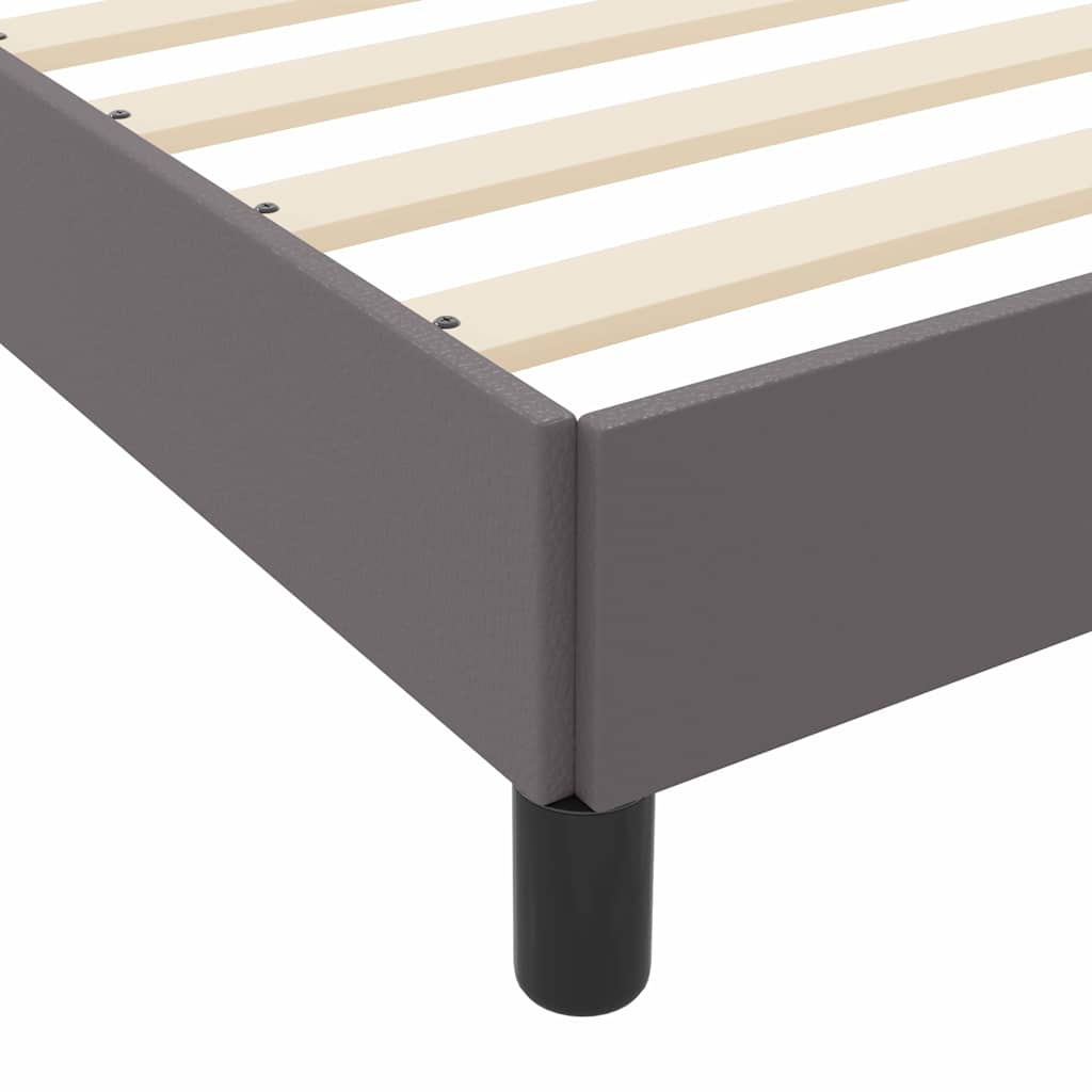 vidaXL Σκελετός Κρεβατιού με στρώμα Γκρι 140 x 190 cm ύφασμα