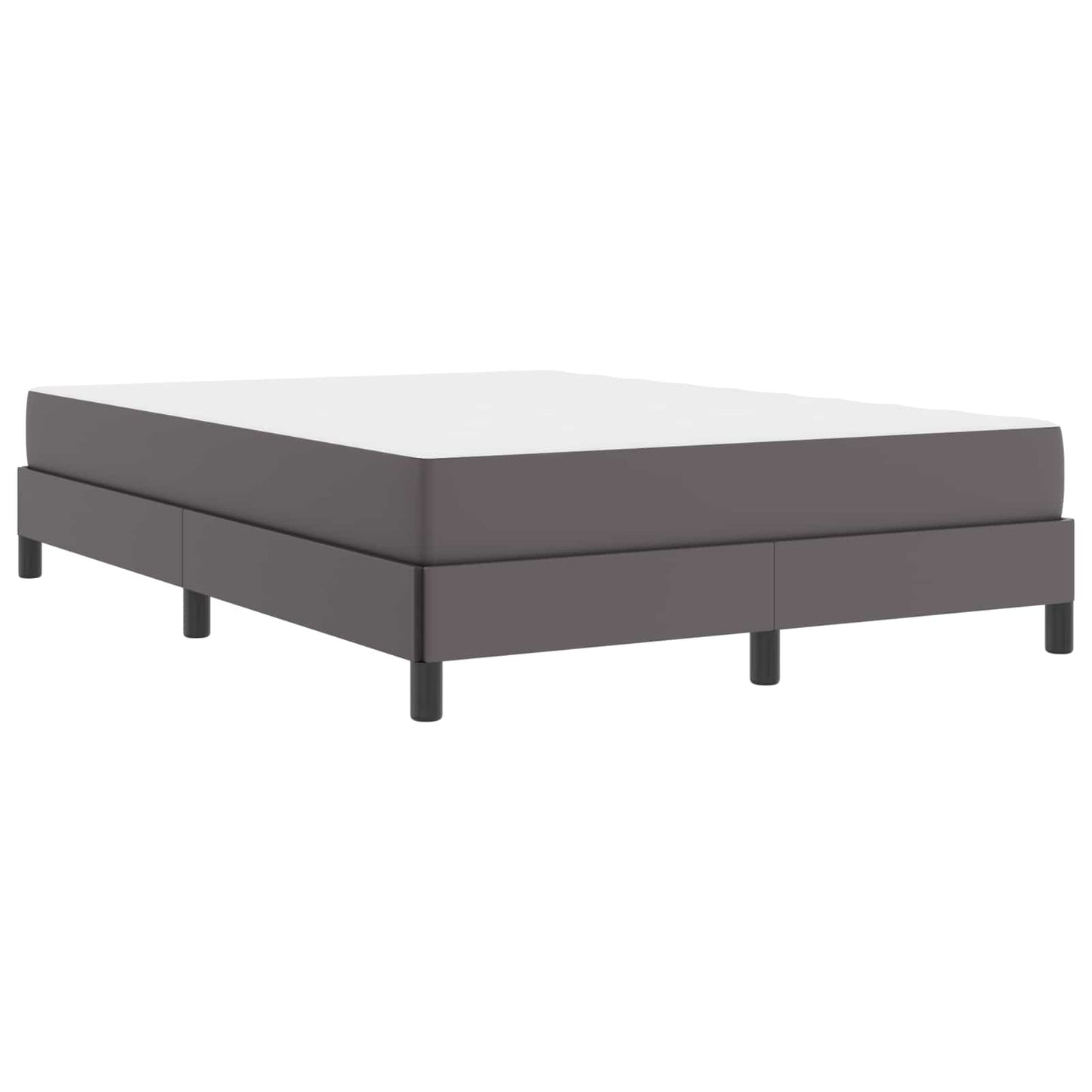 vidaXL Σκελετός Κρεβατιού με στρώμα Γκρι 140 x 190 cm ύφασμα