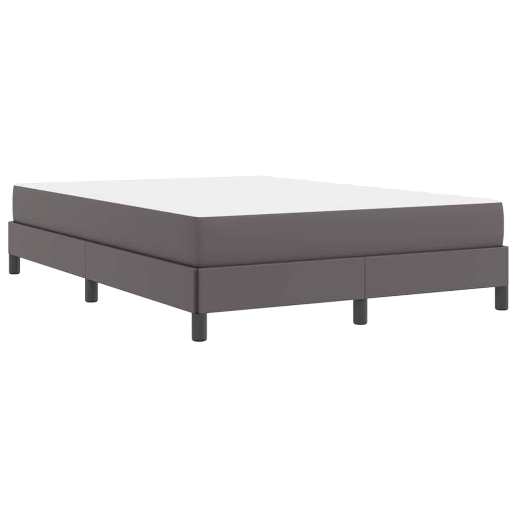 vidaXL Σκελετός Κρεβατιού με στρώμα Γκρι 140 x 190 cm ύφασμα