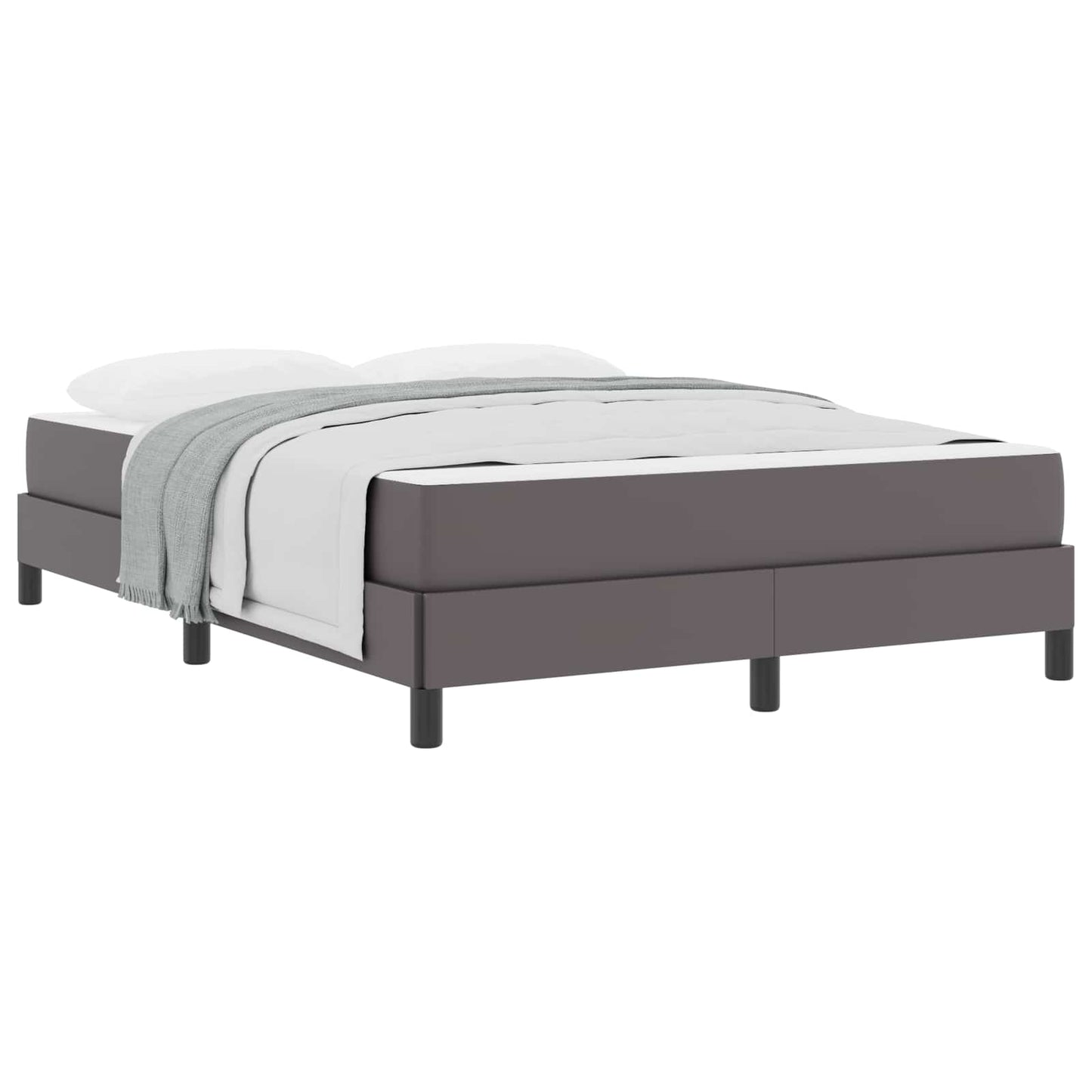 vidaXL Σκελετός Κρεβατιού με στρώμα Γκρι 160 x 200 cm ύφασμα