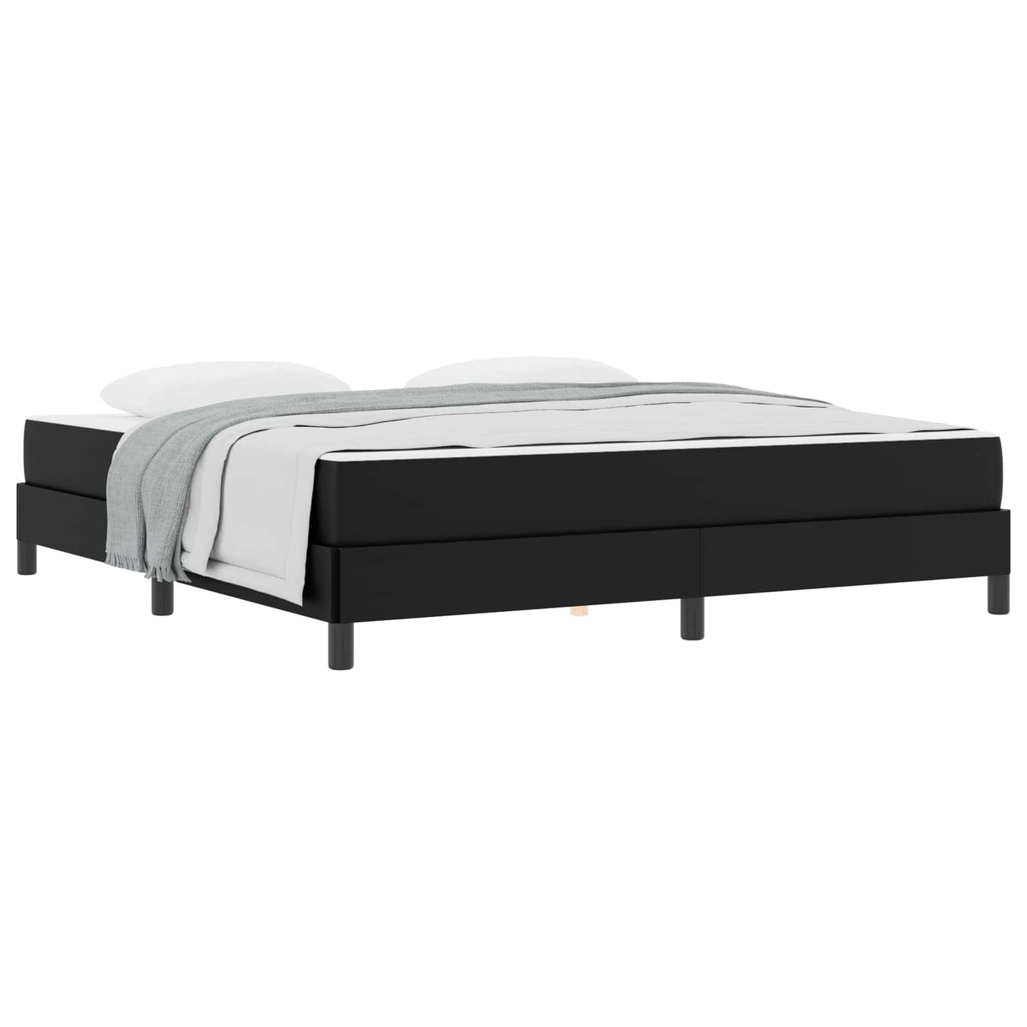 vidaXL Σκελετός Κρεβατιού με στρώμα Μαύρο 180 x 200 cm ύφασμα