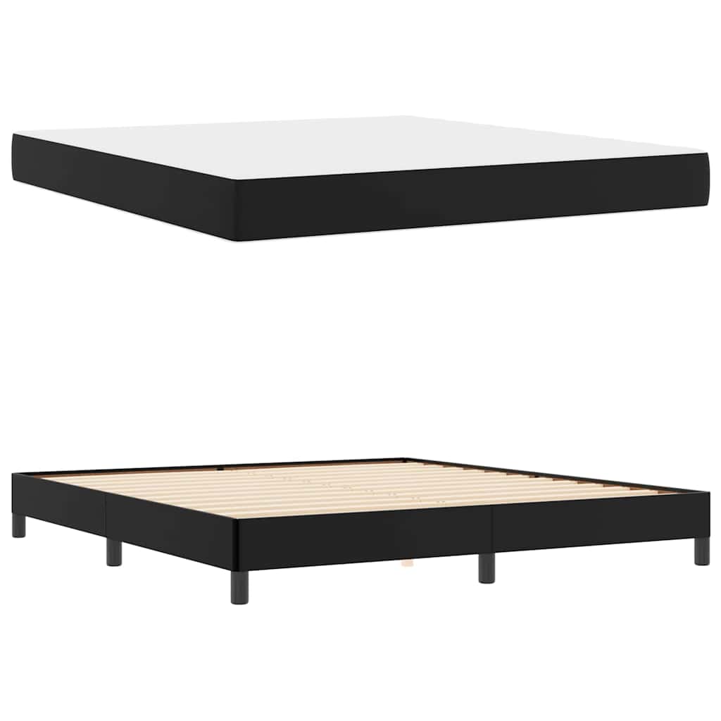 vidaXL Σκελετός Κρεβατιού με στρώμα Μαύρο 180 x 200 cm ύφασμα