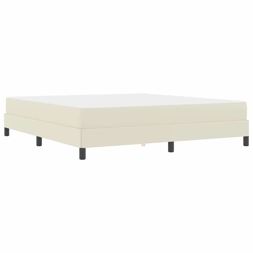 vidaXL Σκελετός Κρεβατιού με στρώμα Κρεμ 180 x 200 cm ύφασμα