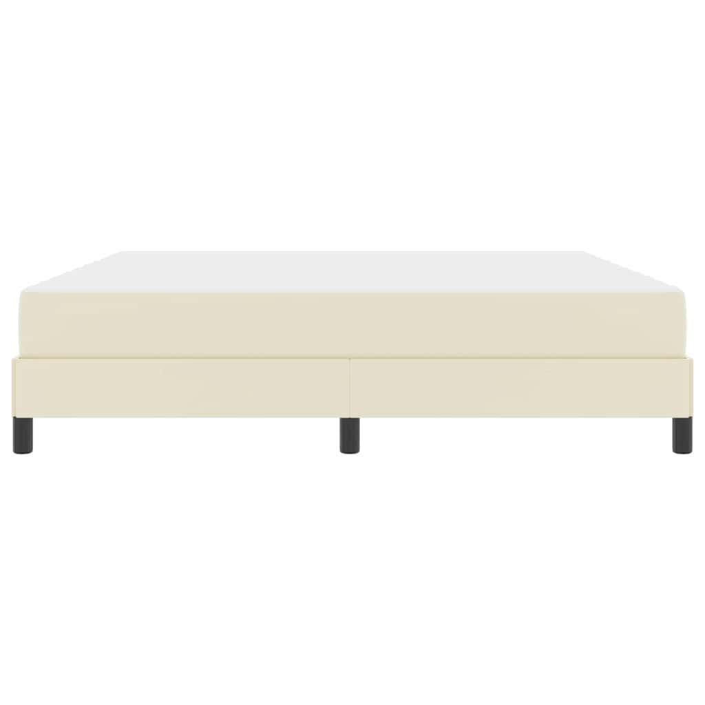 vidaXL Σκελετός Κρεβατιού με στρώμα Κρεμ 180 x 200 cm ύφασμα