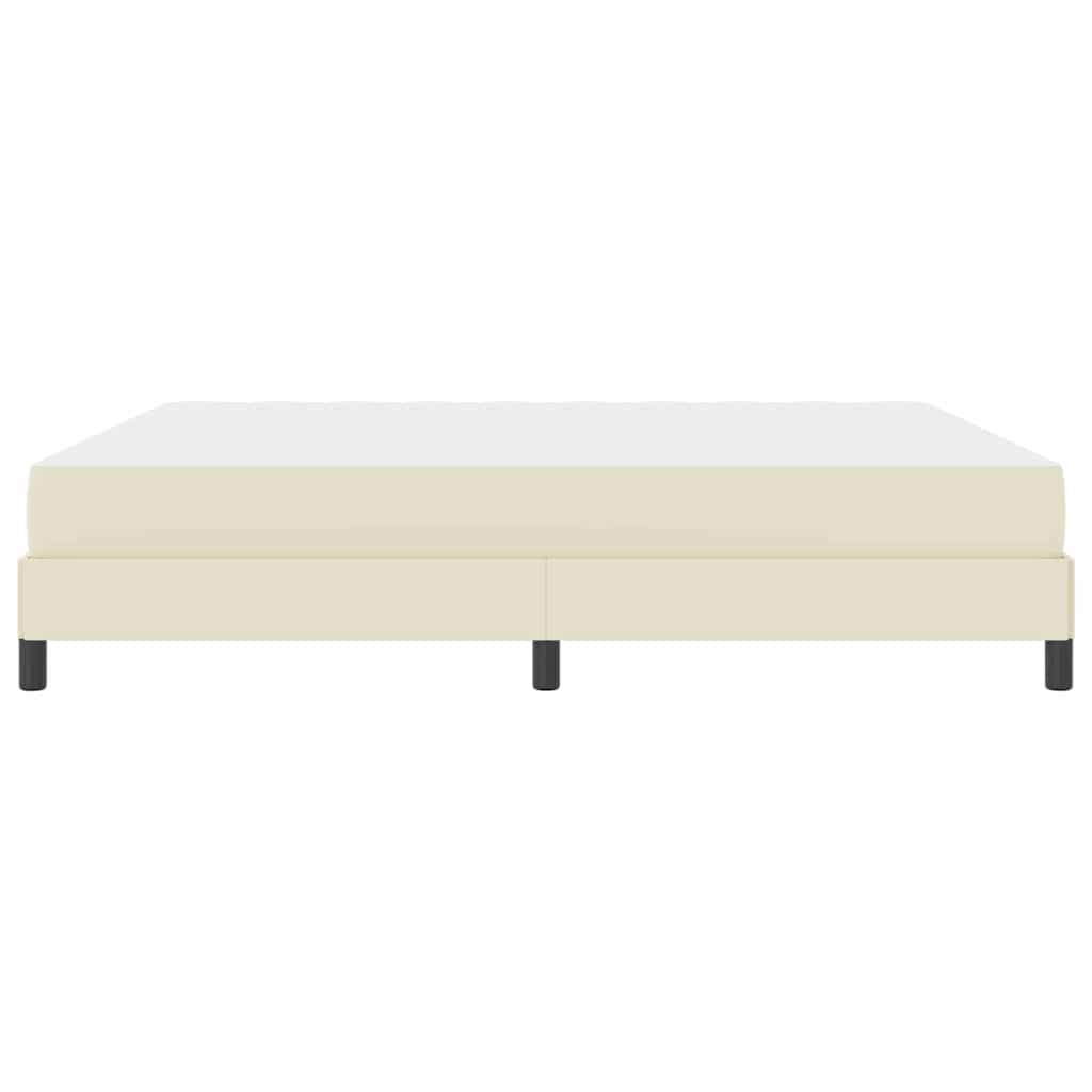 vidaXL Σκελετός Κρεβατιού με στρώμα Κρεμ 180 x 200 cm ύφασμα