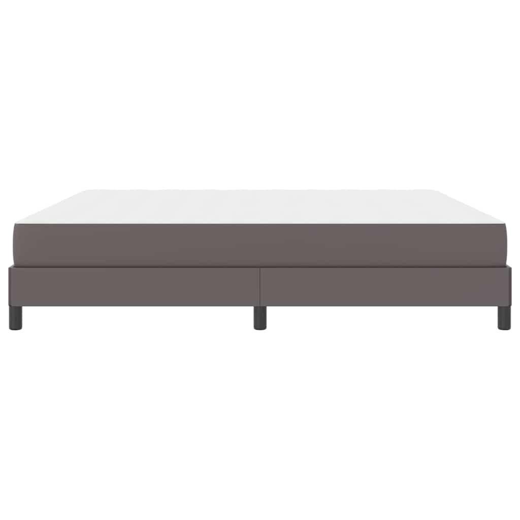 vidaXL Σκελετός Κρεβατιού με στρώμα Γκρι 200 x 200 cm ύφασμα