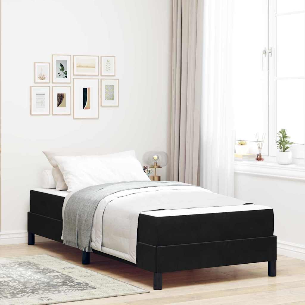vidaXL Κρεβάτι box spring με στρώμα Μαύρο 80 x 200 cm Βελούδο