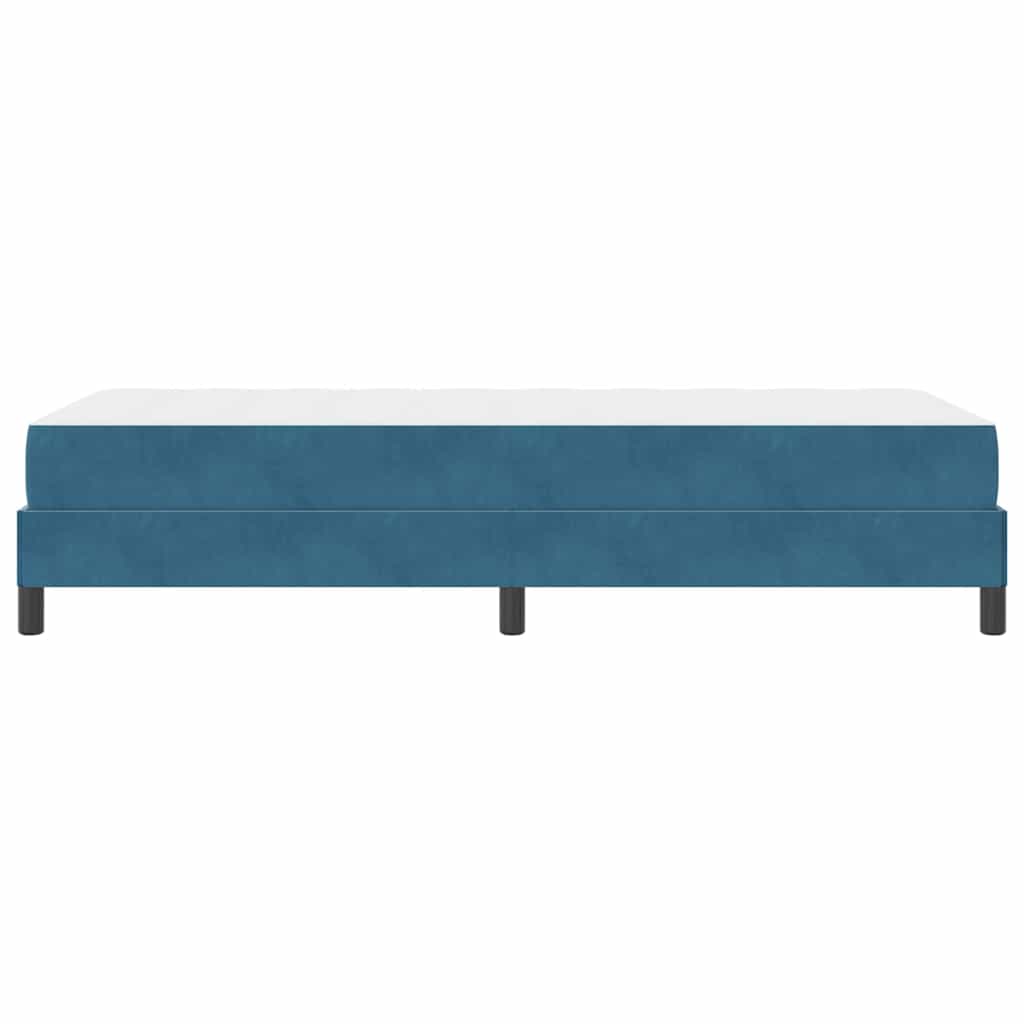 vidaXL Κρεβάτι box spring με στρώμα Σκούρο Μπλε 80 x 200 cm Βελούδο