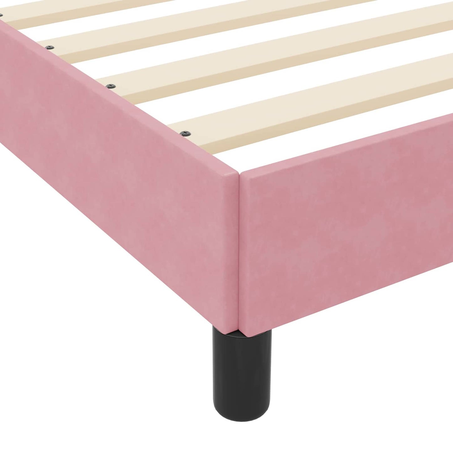 vidaXL Κρεβάτι box spring με στρώμα με στρώμα Ροζ 80 x 200 cm Βελούδο