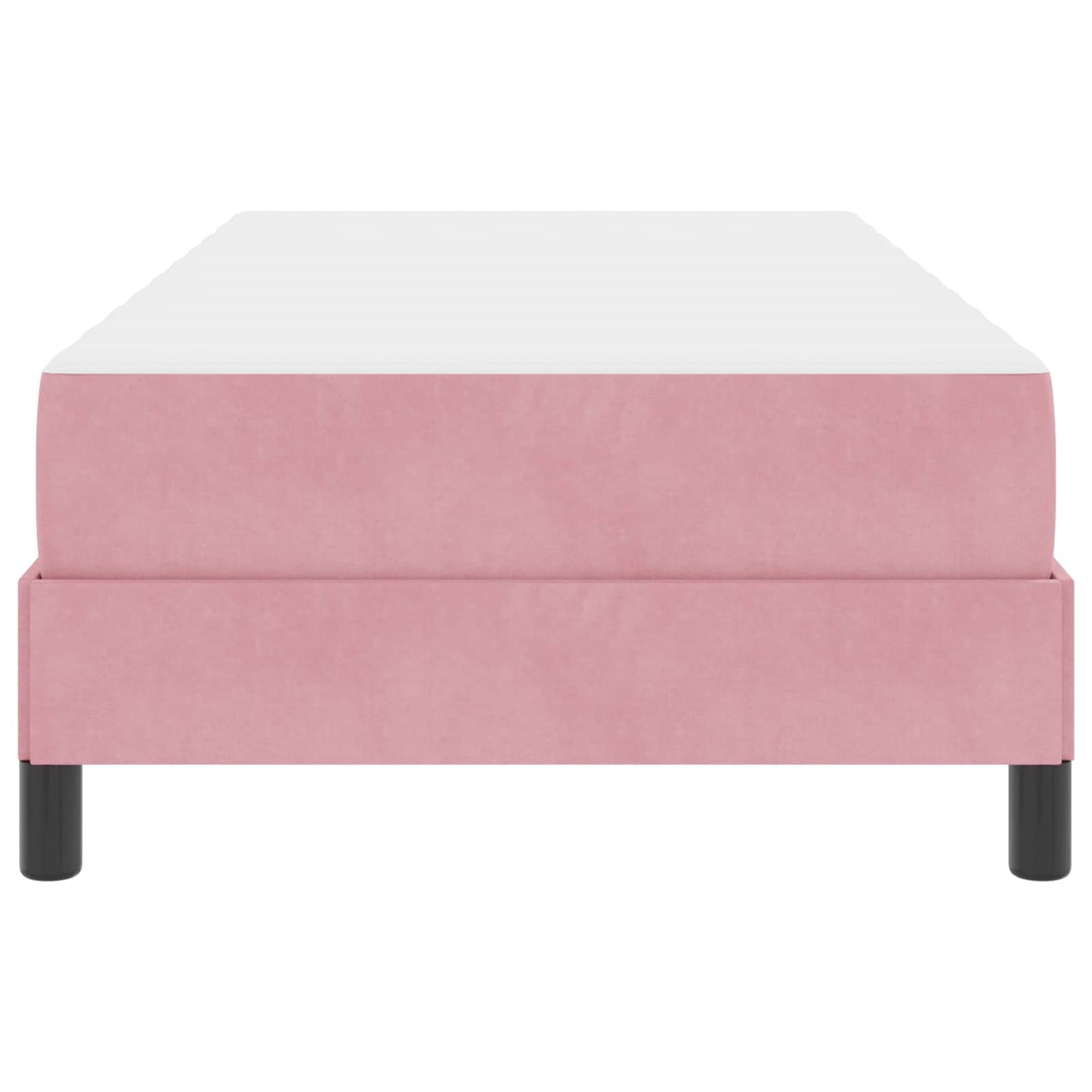 vidaXL Κρεβάτι box spring με στρώμα με στρώμα Ροζ 80 x 200 cm Βελούδο