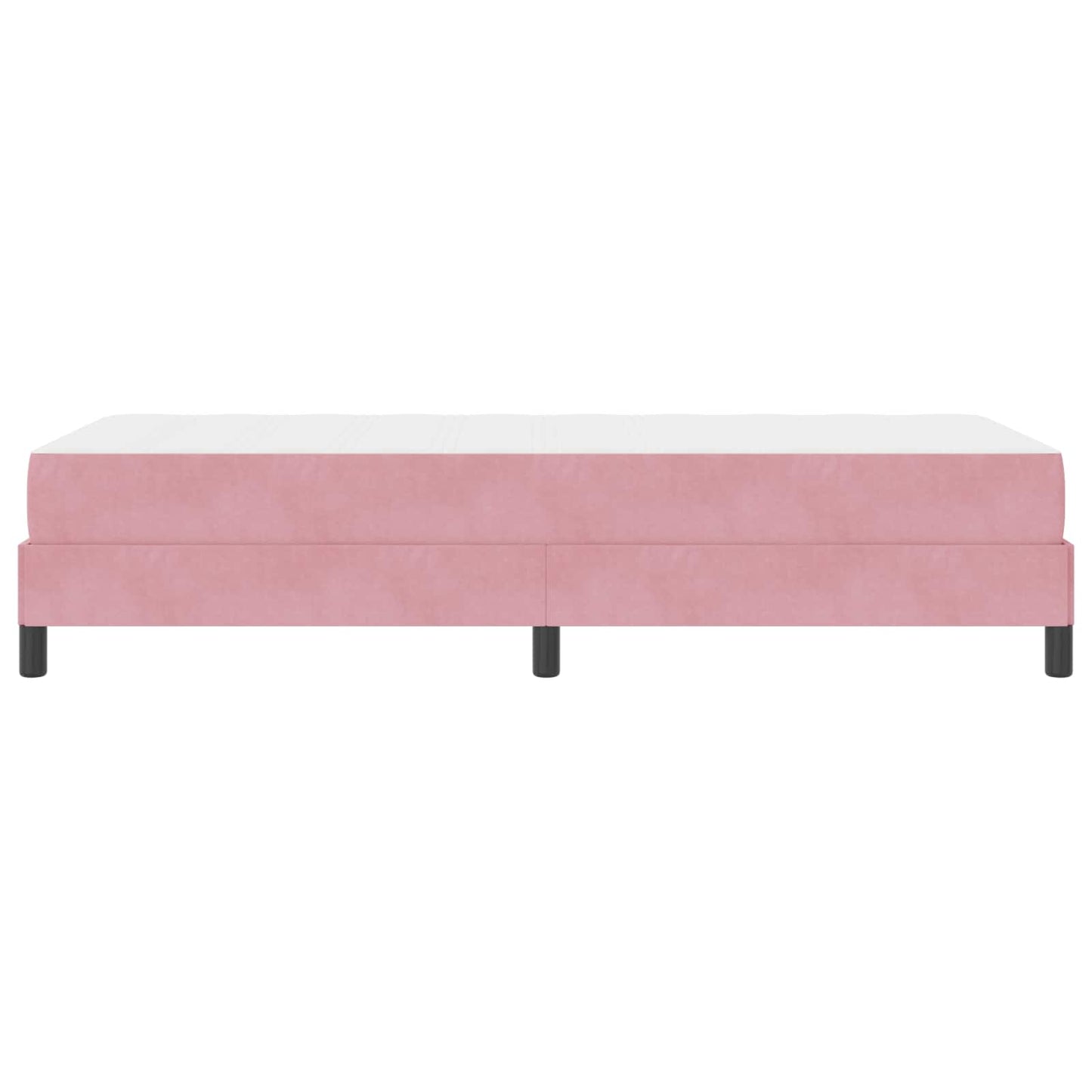 vidaXL Κρεβάτι box spring με στρώμα με στρώμα Ροζ 80 x 200 cm Βελούδο
