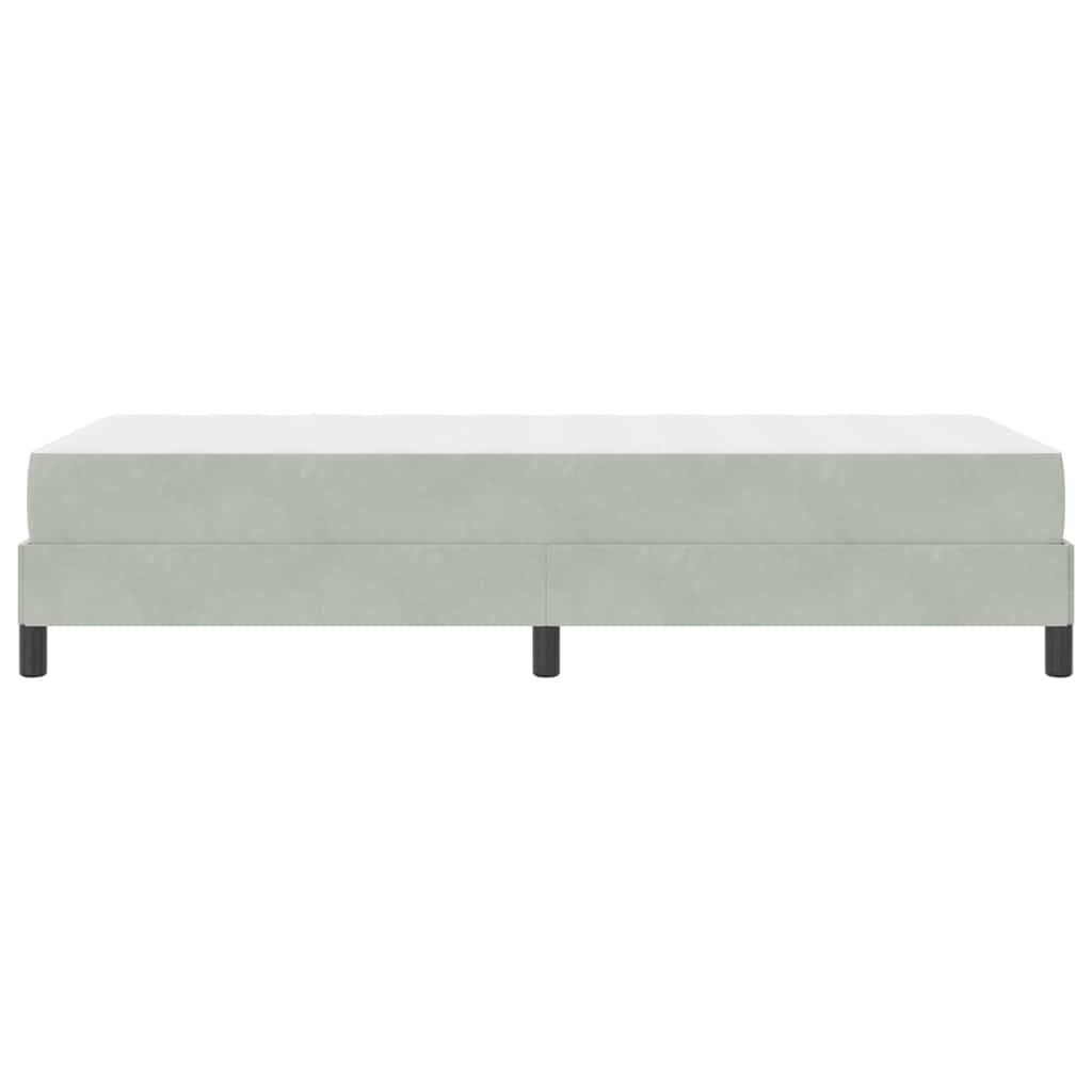 vidaXL Κρεβάτι box spring με στρώμα Ανοιχτό γκρι 90 x 190 cm Βελούδο