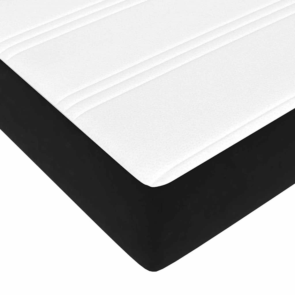vidaXL Κρεβάτι box spring με στρώμα Μαύρο 90 x 190 cm Βελούδο