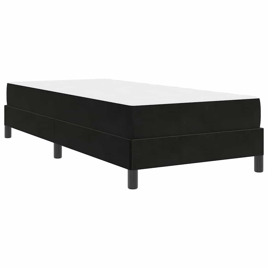 vidaXL Κρεβάτι box spring με στρώμα Μαύρο 90 x 190 cm Βελούδο