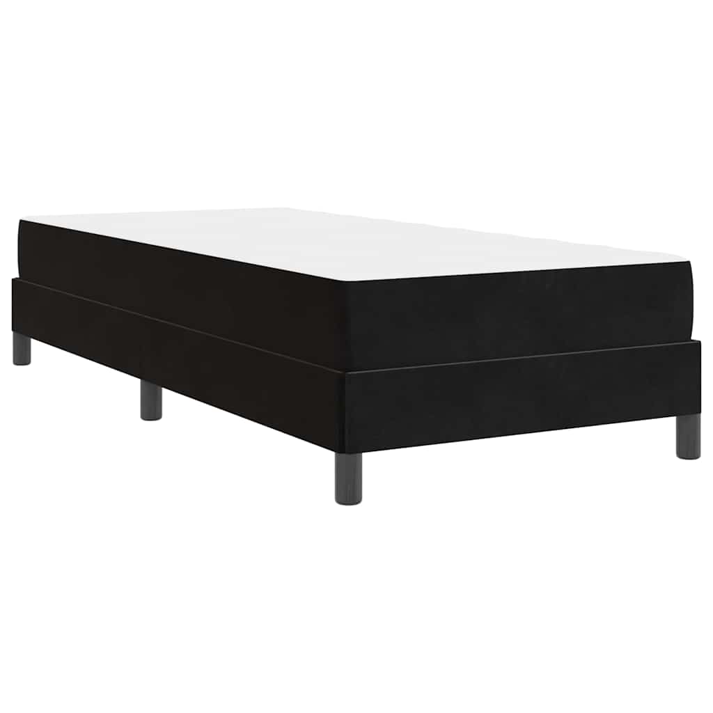 vidaXL Κρεβάτι box spring με στρώμα Μαύρο 90 x 190 cm Βελούδο