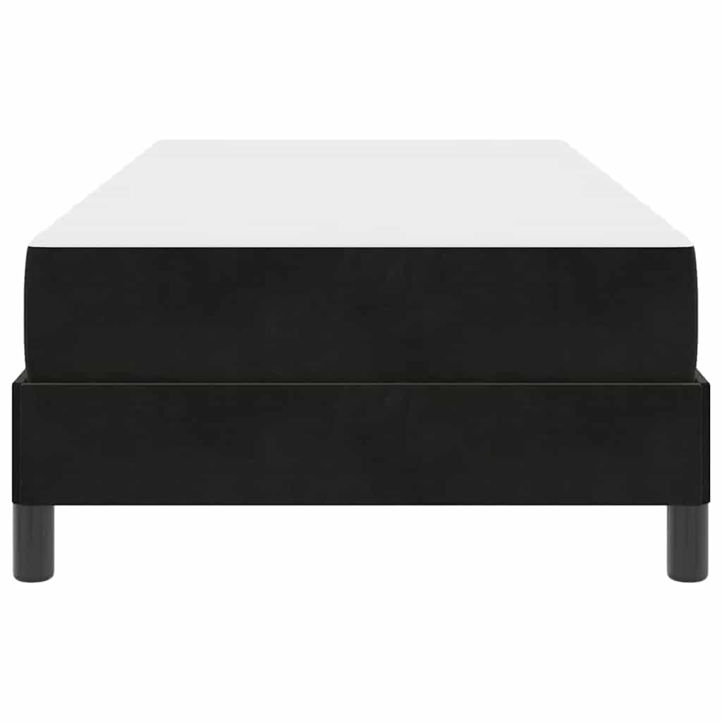 vidaXL Κρεβάτι box spring με στρώμα Μαύρο 90 x 190 cm Βελούδο