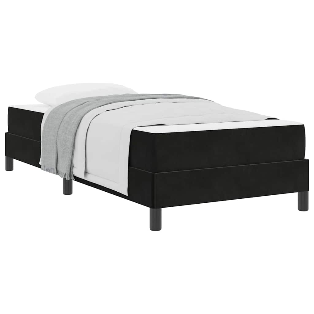 vidaXL Κρεβάτι box spring με στρώμα Μαύρο 90 x 190 cm Βελούδο