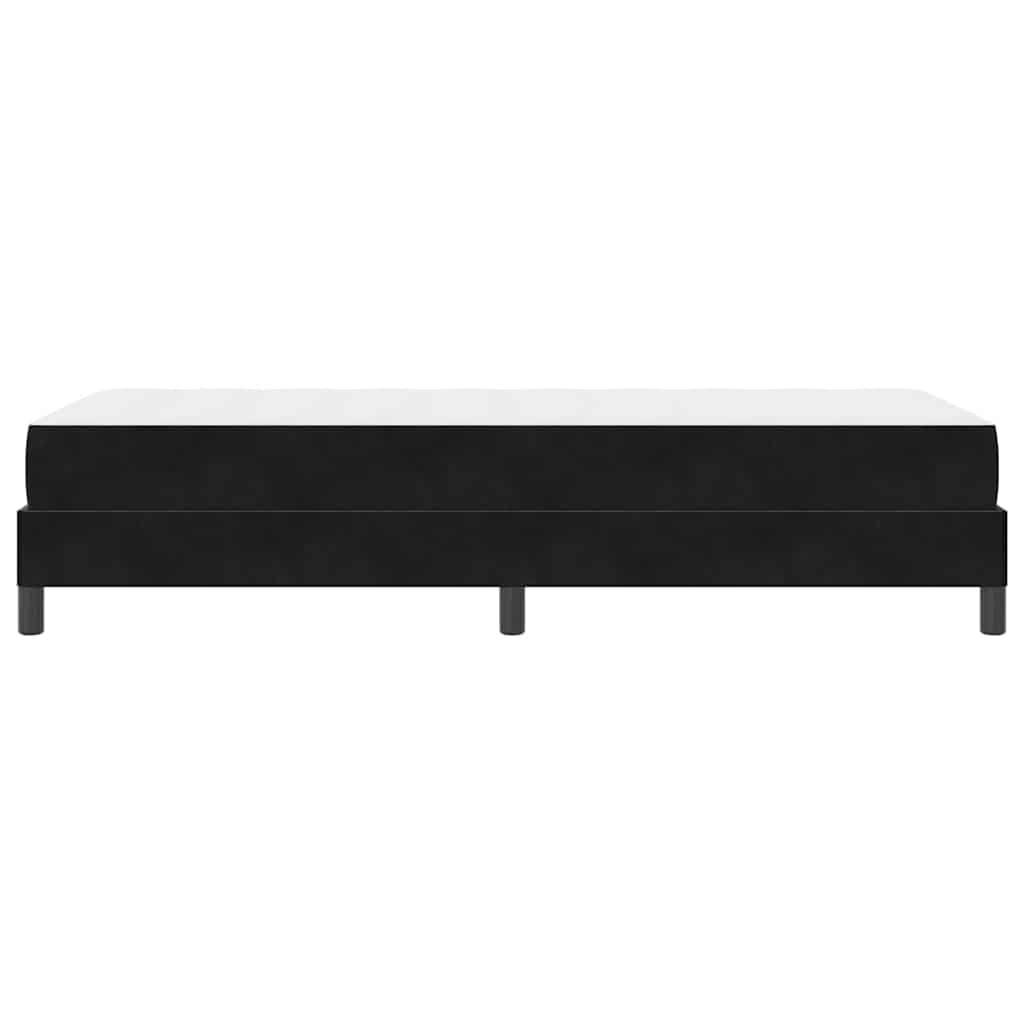 vidaXL Κρεβάτι box spring με στρώμα Μαύρο 90 x 190 cm Βελούδο
