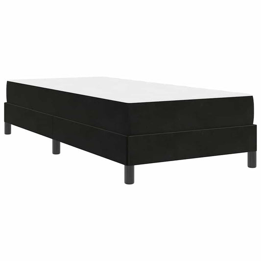 vidaXL Κρεβάτι box spring με στρώμα Μαύρο 90 x 200 cm Βελούδο