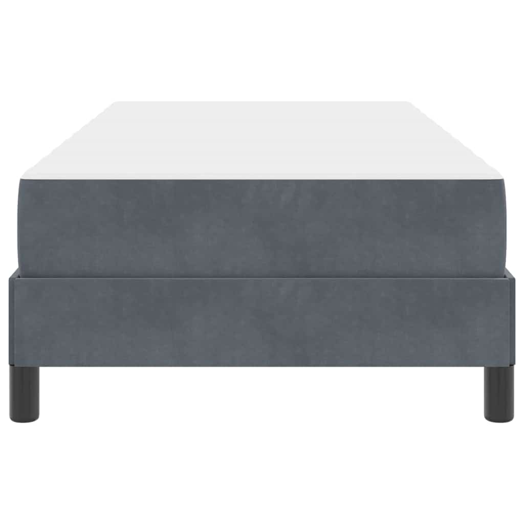 vidaXL Κρεβάτι box spring με στρώμα Σκούρο Γκρι 100 x 200 cm Βελούδο