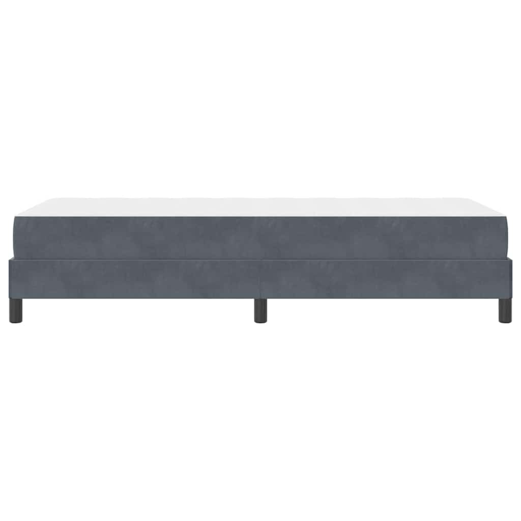 vidaXL Κρεβάτι box spring με στρώμα Σκούρο Γκρι 100 x 200 cm Βελούδο