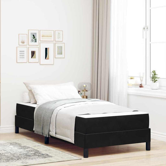 vidaXL Κρεβάτι box spring με στρώμα Μαύρο 100 x 200 cm Βελούδο