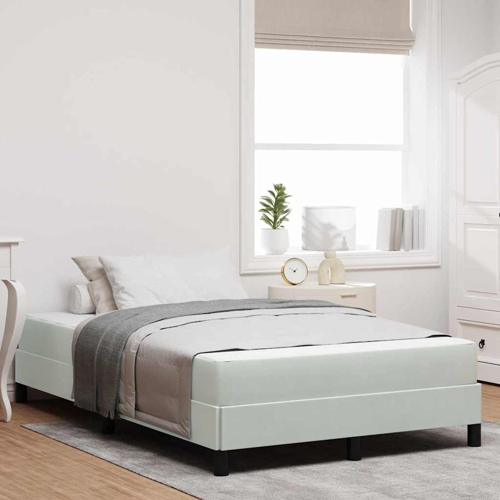 vidaXL Κρεβάτι box spring με στρώμα Ανοιχτό γκρι 120 x 190 cm Βελούδο
