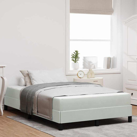 vidaXL Κρεβάτι box spring με στρώμα Ανοιχτό γκρι 120 x 190 cm Βελούδο