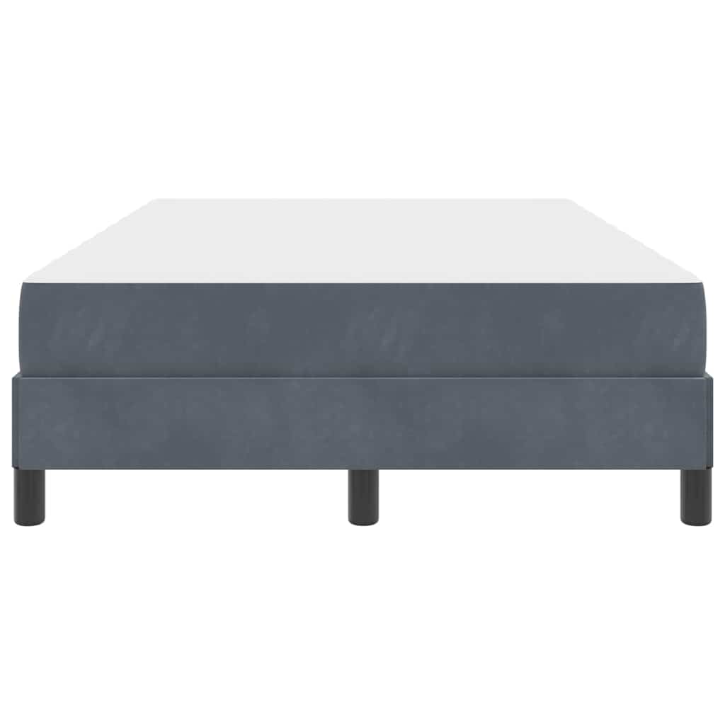 vidaXL Κρεβάτι box spring με στρώμα Σκούρο Γκρι 120 x 190 cm Βελούδο
