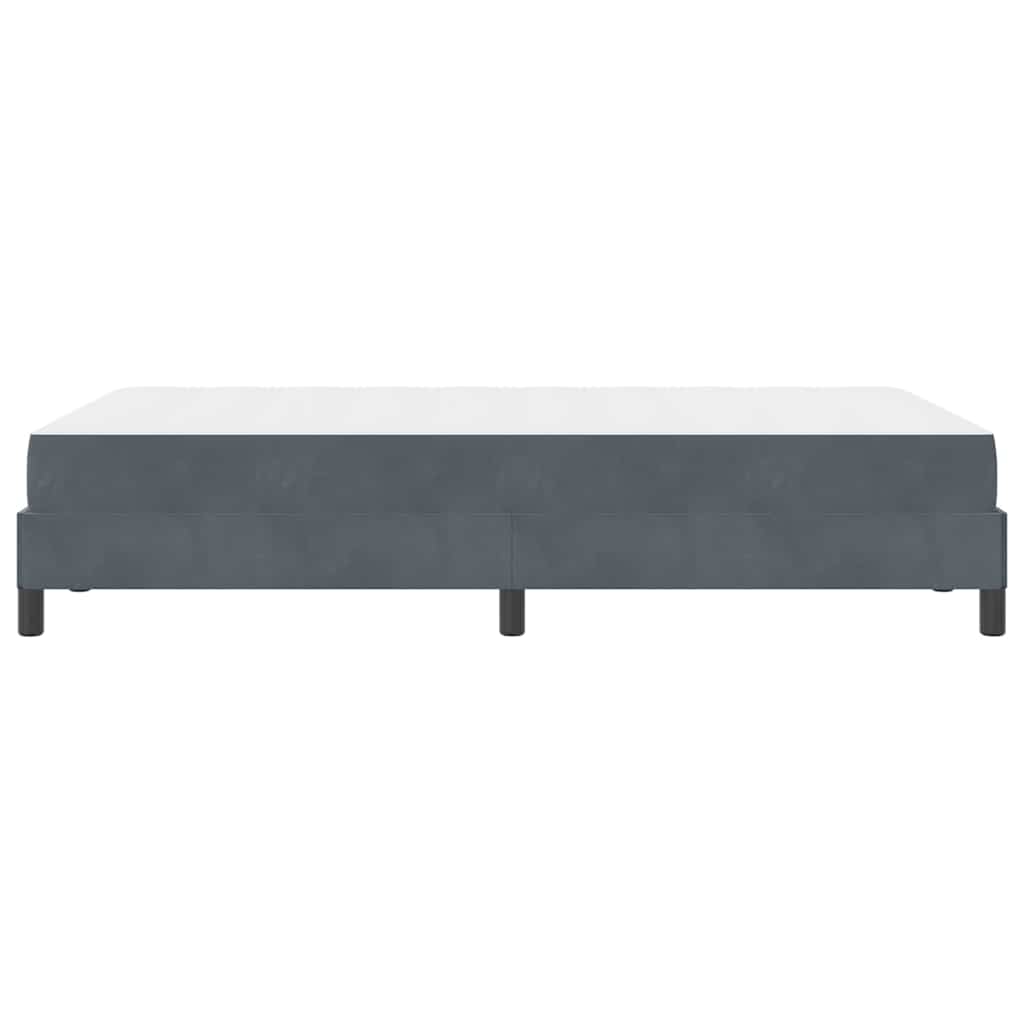 vidaXL Κρεβάτι box spring με στρώμα Σκούρο Γκρι 120 x 190 cm Βελούδο