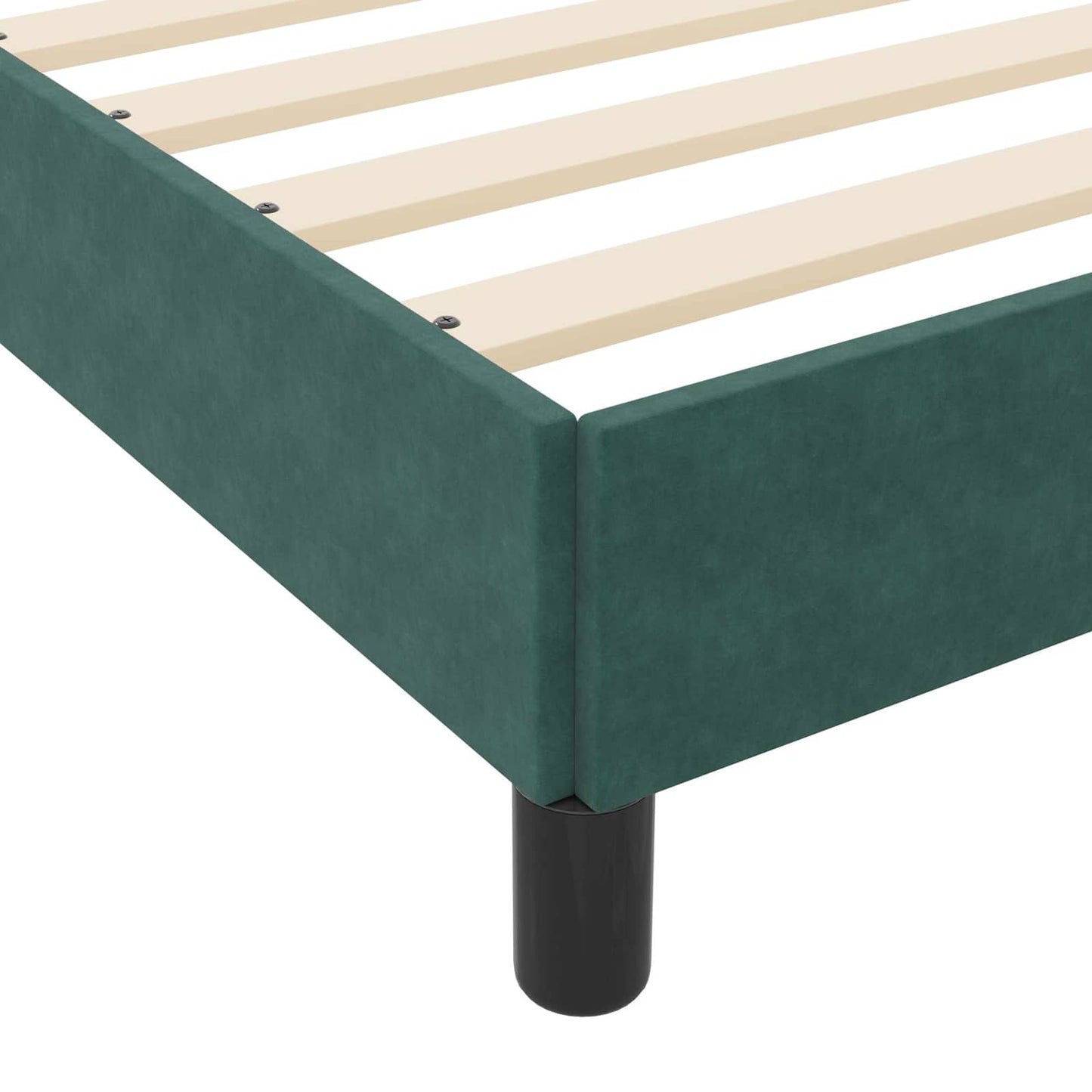 vidaXL Κρεβάτι με ελατήρια Σκούρο Πράσινο 120 x 190 cm ύφασμα