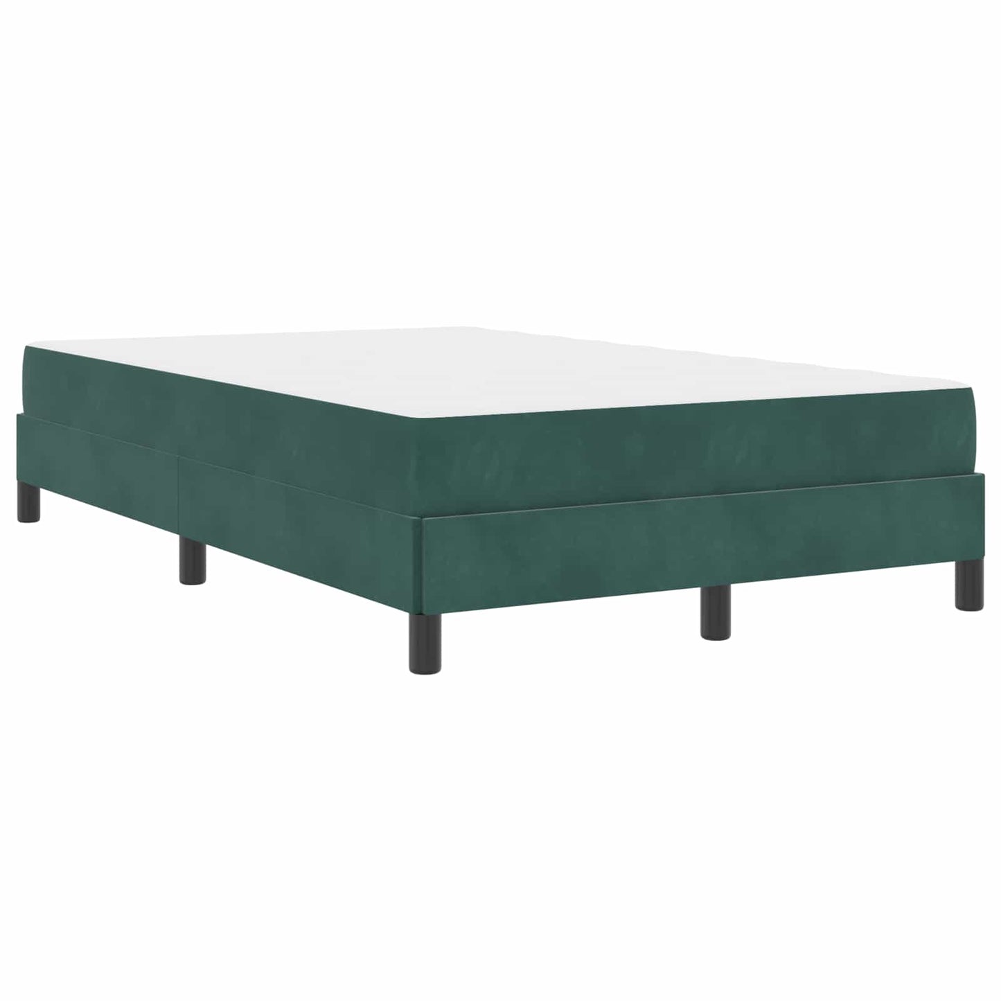 vidaXL Κρεβάτι με ελατήρια Σκούρο Πράσινο 120 x 190 cm ύφασμα