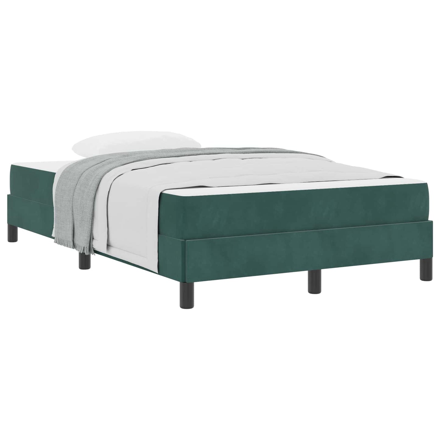 vidaXL Κρεβάτι με ελατήρια Σκούρο Πράσινο 120 x 190 cm ύφασμα