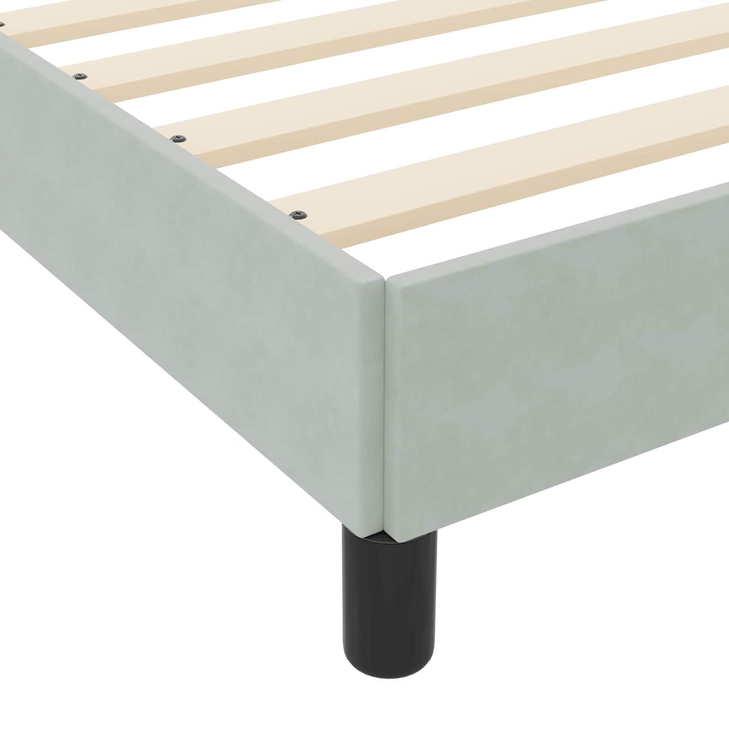 vidaXL Κρεβάτι box spring με στρώμα Ανοιχτό γκρι 120 x 200 cm Βελούδο