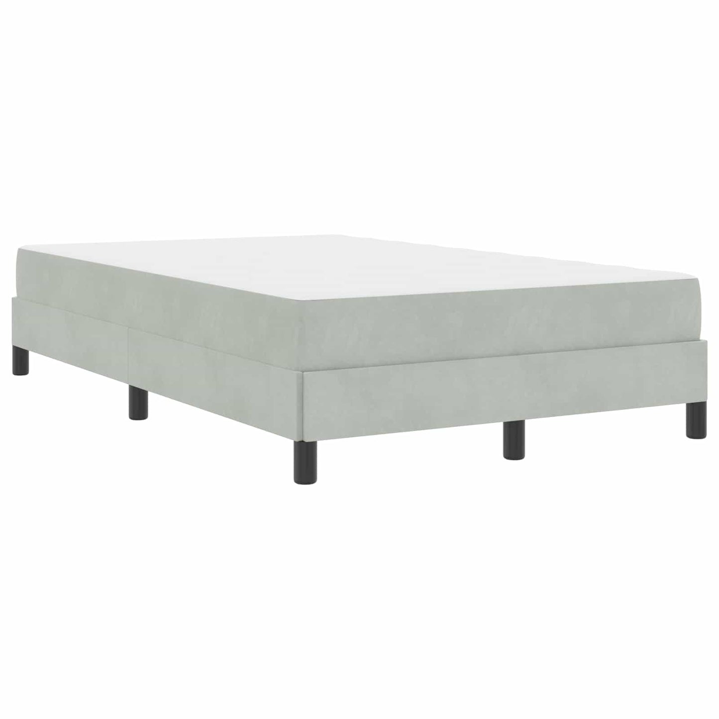 vidaXL Κρεβάτι box spring με στρώμα Ανοιχτό γκρι 120 x 200 cm Βελούδο