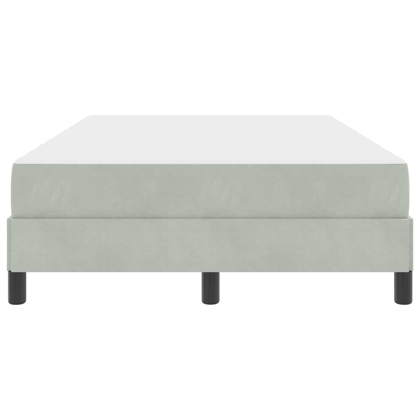 vidaXL Κρεβάτι box spring με στρώμα Ανοιχτό γκρι 120 x 200 cm Βελούδο