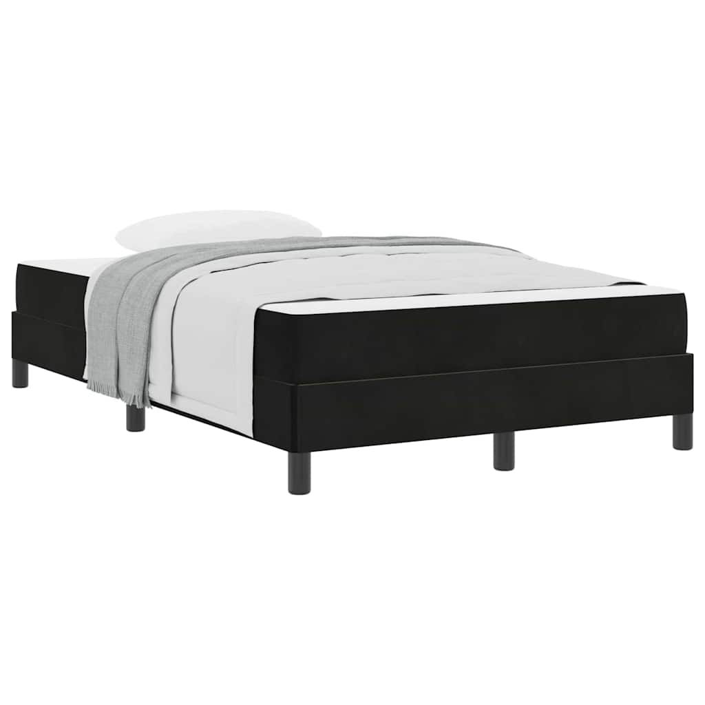 vidaXL Κρεβάτι box spring με στρώμα Μαύρο 120 x 200 cm Βελούδο