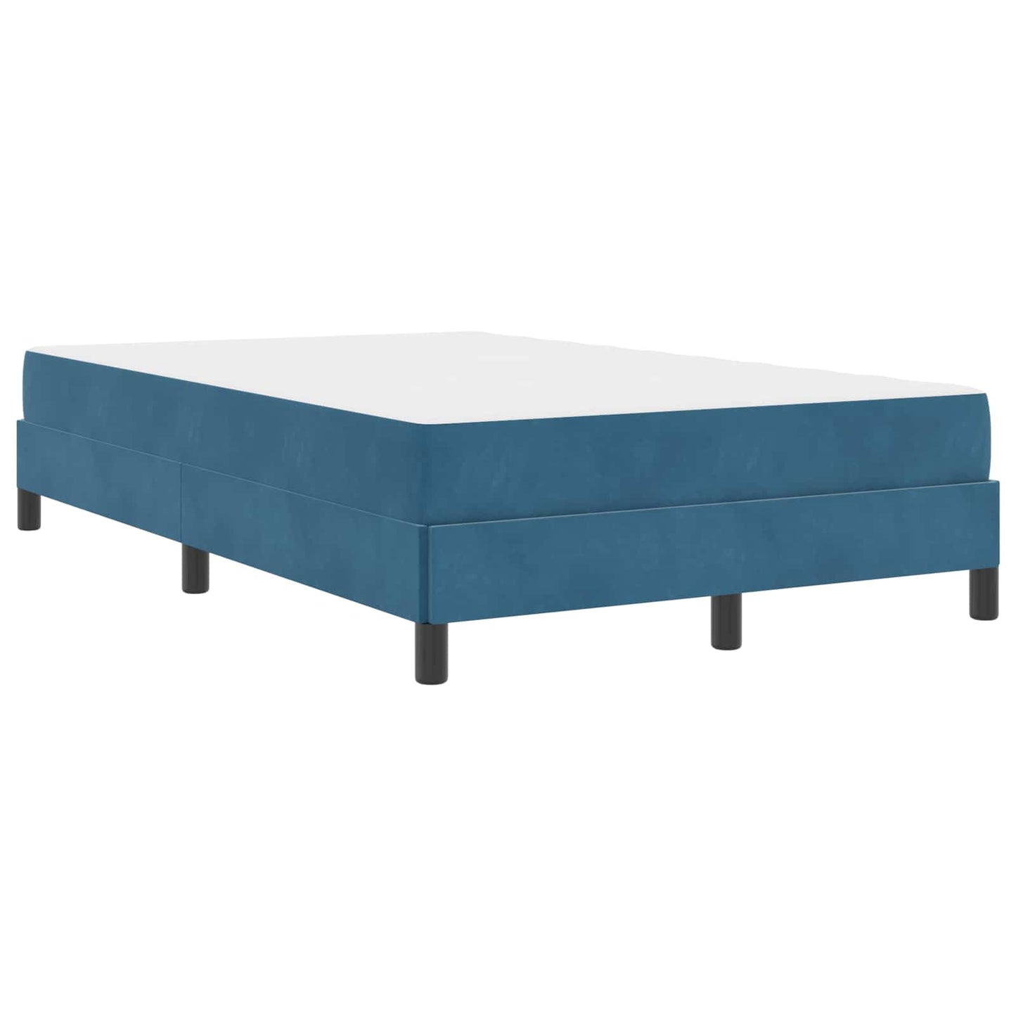 vidaXL Κρεβάτι box spring με στρώμα Σκούρο Μπλε 120 x 200 cm Βελούδο