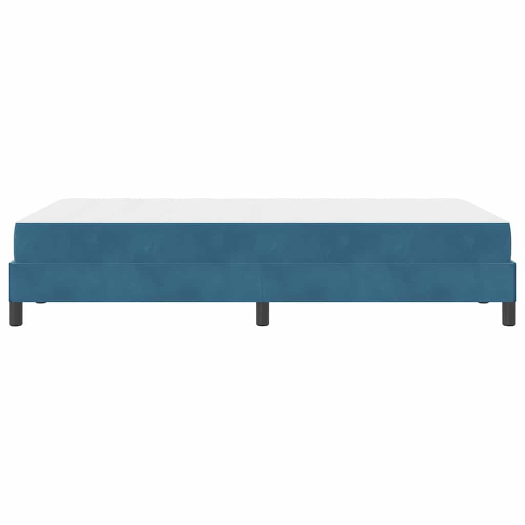 vidaXL Κρεβάτι box spring με στρώμα Σκούρο Μπλε 120 x 200 cm Βελούδο