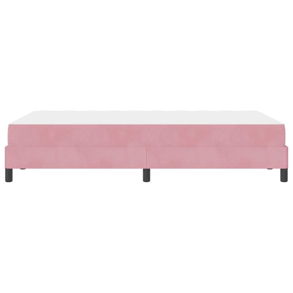 vidaXL Κρεβάτι box spring με στρώμα με στρώμα Ροζ 120 x 200 cm Βελούδο