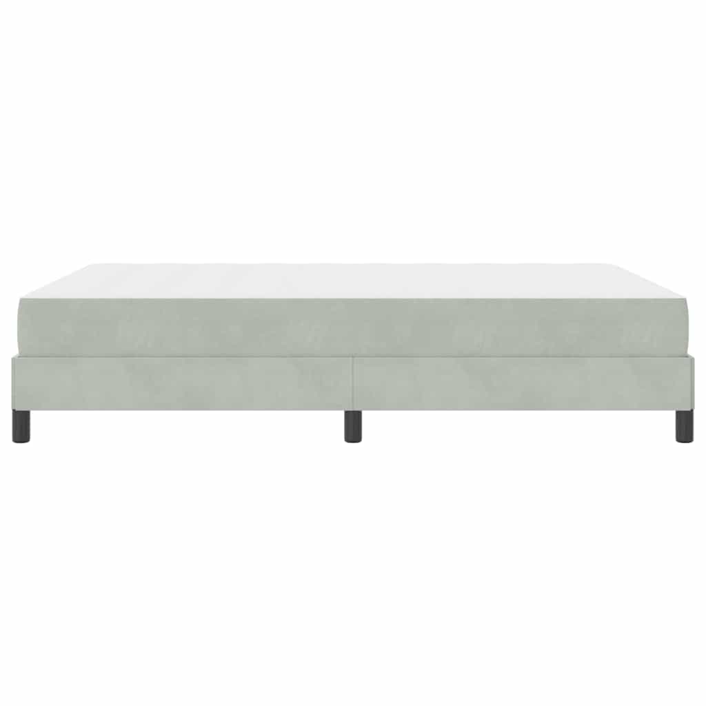 vidaXL Κρεβάτι box spring με στρώμα Ανοιχτό γκρι 140 x 190 cm Βελούδο