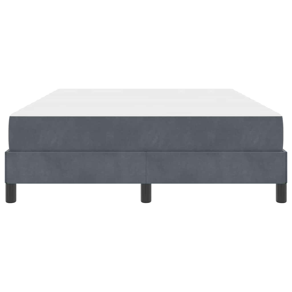 vidaXL Κρεβάτι box spring με στρώμα Σκούρο Γκρι 140 x 190 cm Βελούδο