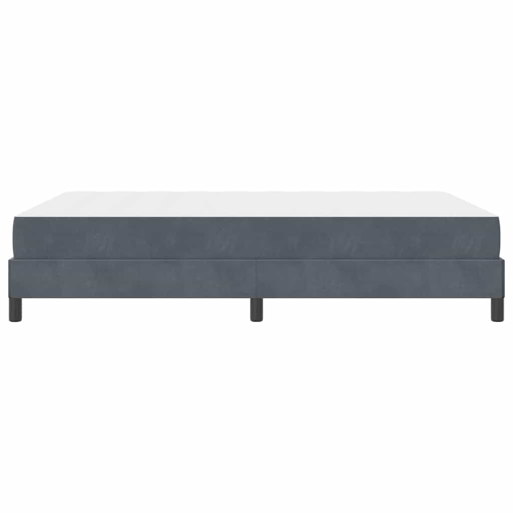 vidaXL Κρεβάτι box spring με στρώμα Σκούρο Γκρι 140 x 190 cm Βελούδο