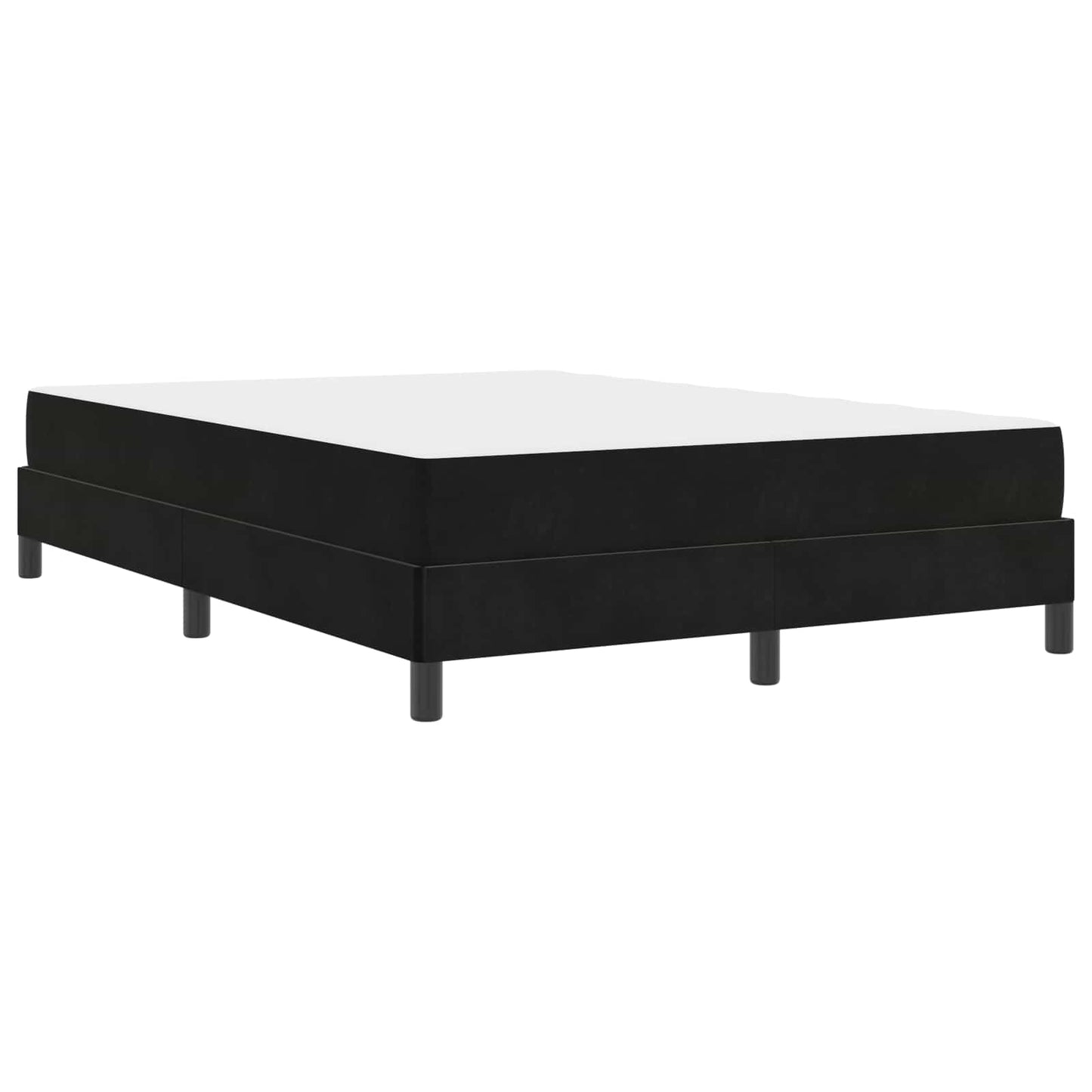 vidaXL Κρεβάτι με ελατήρια με στρώμα Μαύρο 140 x 190 cm ύφασμα